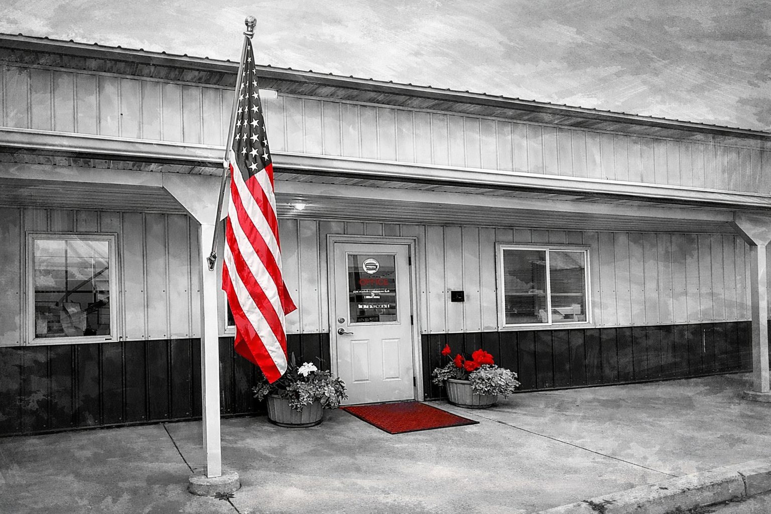 Abstract vehicle repair artwork